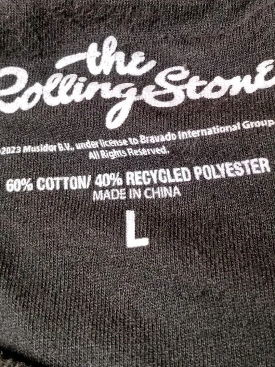 The Rolling Stones Sweatshirt Large Black Rock N Roll Band Tongue And Lips - Picture 4 of 9